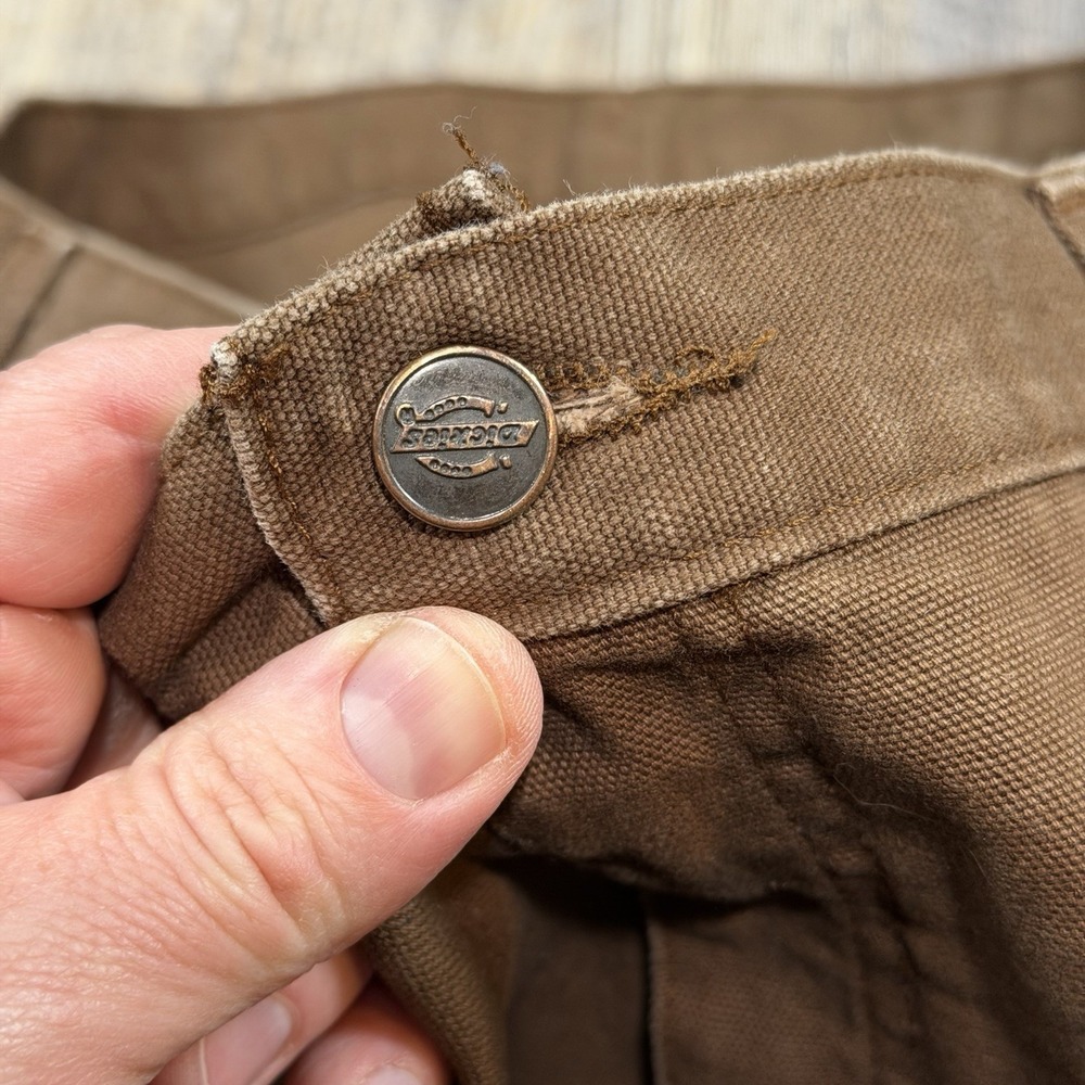 Dickies Carpenter Pants Mens 40x30 Brown Duck Canvas Workwear Utility Relaxed - Picture 5 of 15